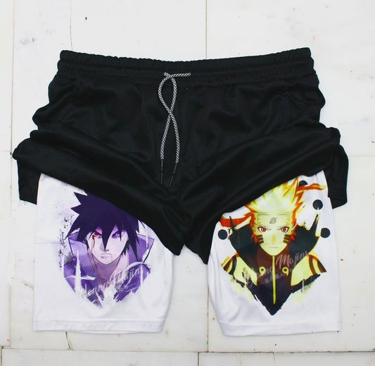 Naruto Vs. Sasuke "Gym Shorts"