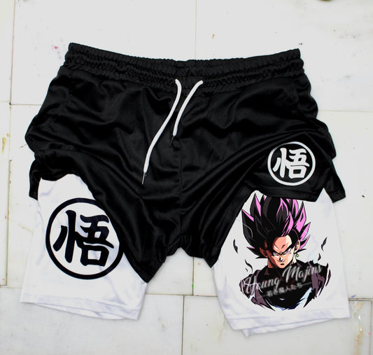 Goku Black Rose "Anime" Gym Shorts