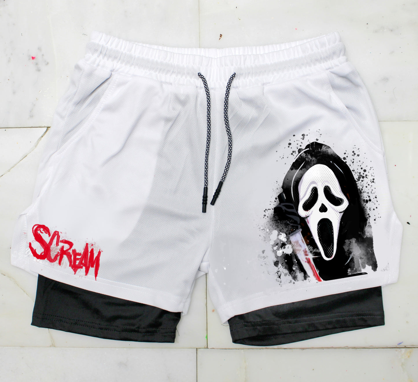 Ghost Face " Halloween" Gym Shorts