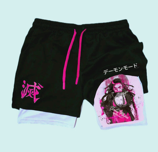 Nezuko Demon Mode "Anime × Gym" Shorts