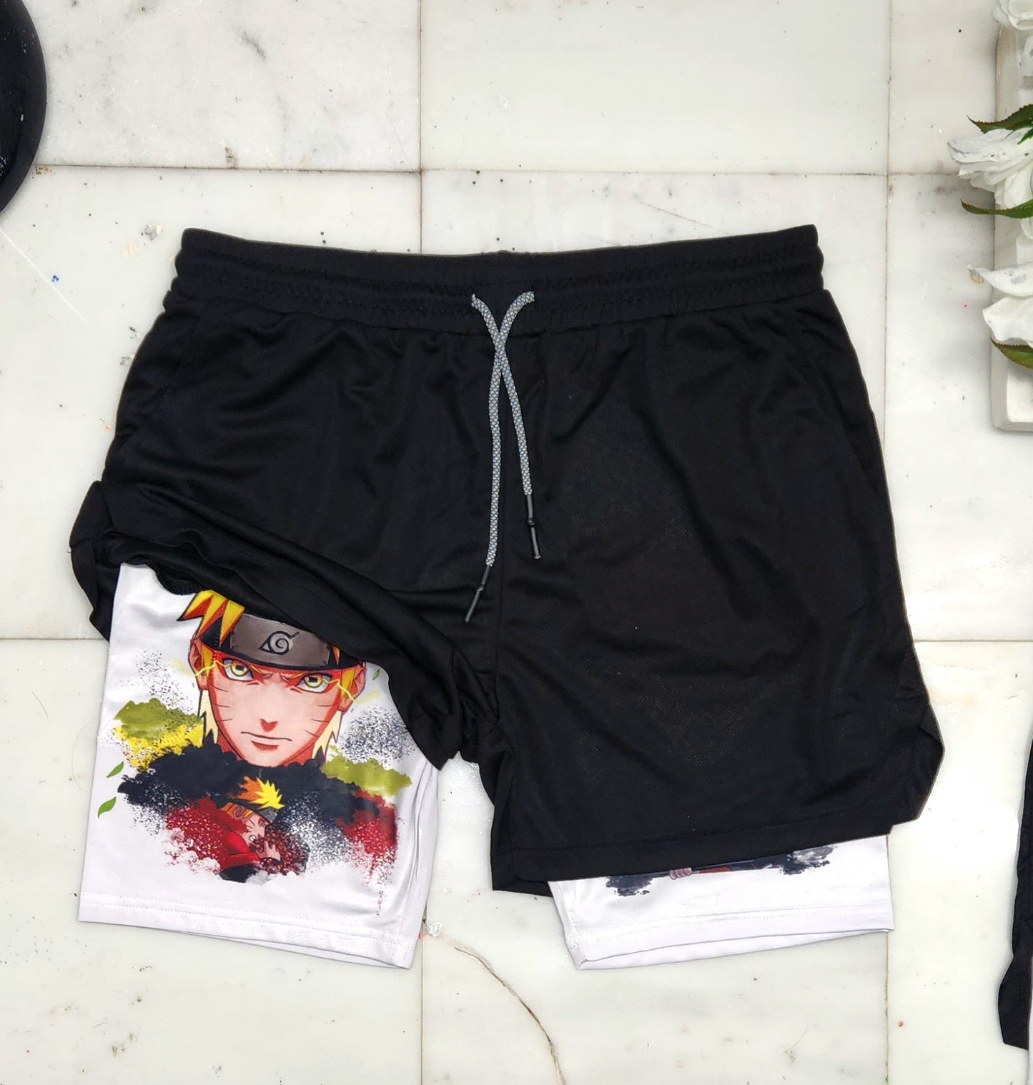 Leaf vs Rain "Anime × Gym" Shorts